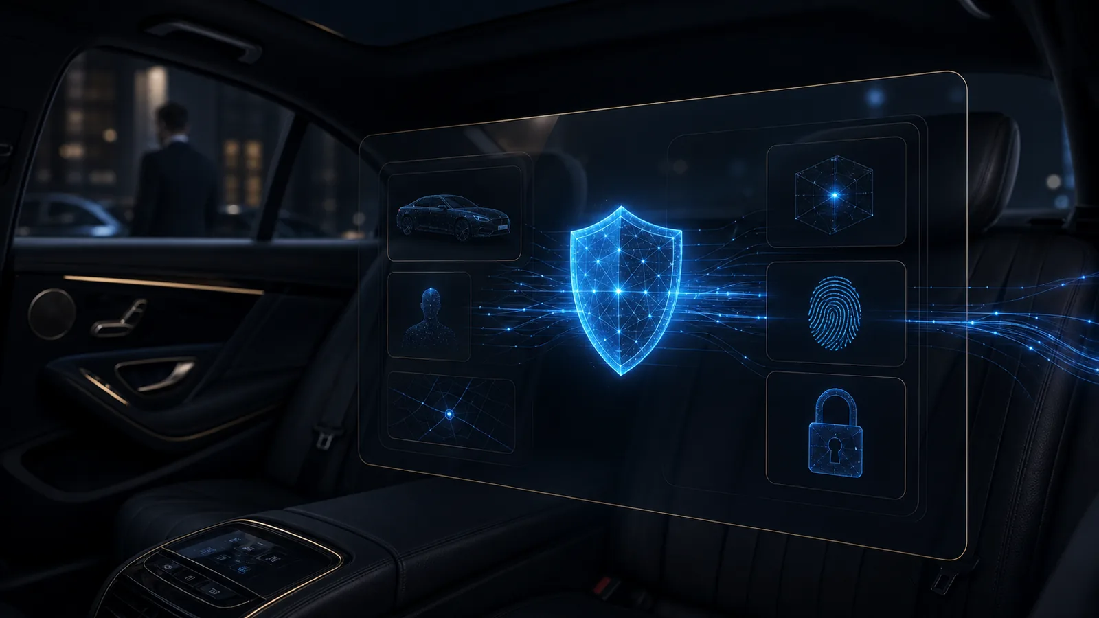 Secure LUX24 booking technology in an executive vehicle